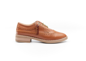 brogue soulier chaussure shoes handmade brock montreal fait a la main cuir brun brown leather canada