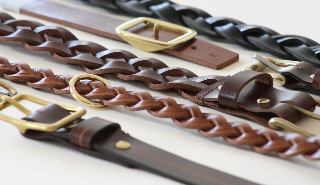 Canadian women Designer FLECHR at Simons La maison Simons Handmade leather goods braided leather belt
