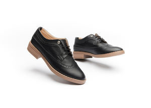 BROGUE black+lacet doré