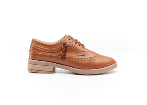 brogue soulier chaussure shoes handmade brock montreal fait a la main cuir brun leather canada