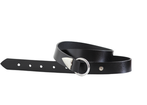 Open image in slideshow, ceinture noir black leather belt medaillon silver brass doré argenté boucle de ceinture montreal canada handmade
