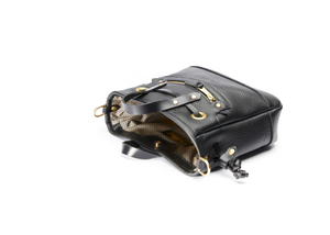 shoulder bag bodystrap leather black handbag handmade canada montreal flechr kimberly fletcher