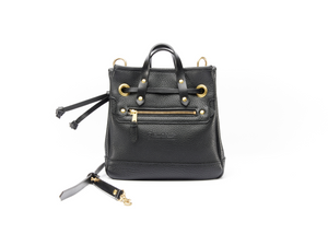 luxury leathergoods shoulder bag bodystrap leather black handbag handmade canada montreal flechr kim fletcher