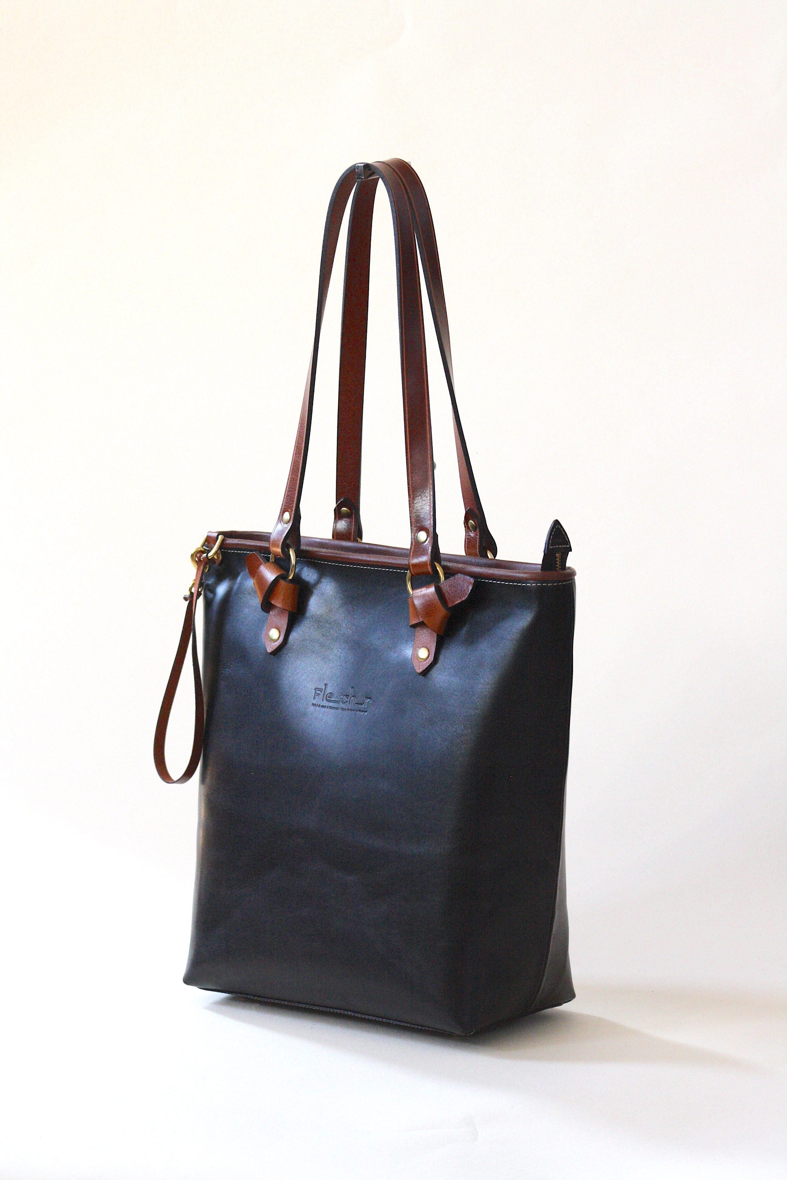 Signature leather Bag Designer handmade by Kim Fletcher in Montreal canada Qc