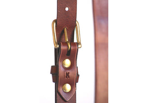 handmade leather belt canada Mtl brown leather  luxury leather goods 